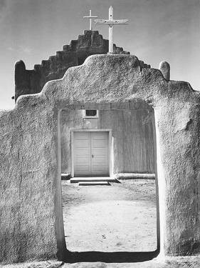 Ansel Adams, 'Taos Pueblo', 1942. Black and white photograph. Collection of the National Archives, Washington, D.C.